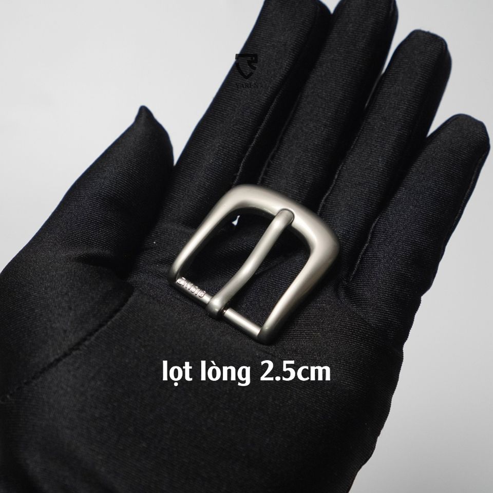 Khóa Thắt Lưng Unisex Hợp Kim Chống Gỉ Màu Trắng Xám, Dùng Cho Dây 2.5cm - Sản Phẩm Bán Sỉ Hiện Đại, Phong Cách Tối Giản