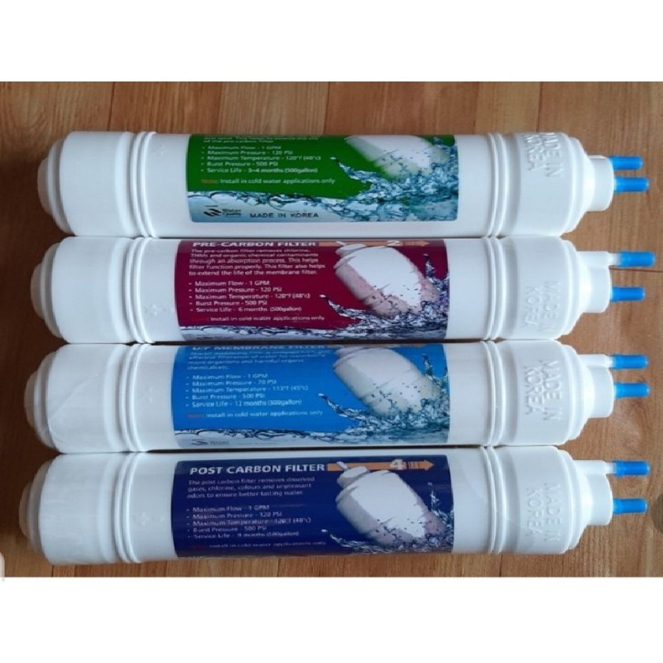 Bộ 4 Lõi Lọc Nước Hàn Quốc Loại Đầu U - Thay Thế Cho Máy Lọc Nước Nhập Khẩu, Đảm Bảo Nguồn Nước Sạch An Toàn