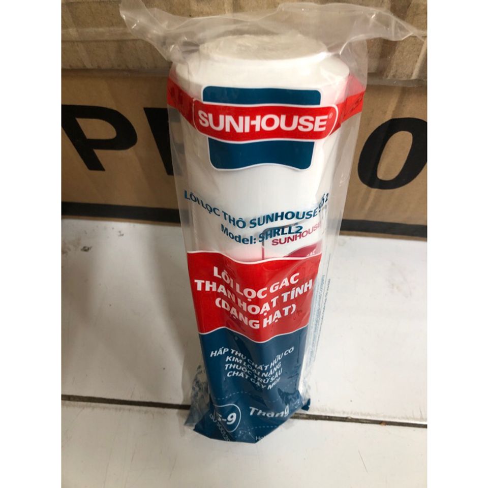 Lõi Lọc Thô số 2 SUNHOUSE G.A.C - Than Hoạt Tính Dạng Hạt - Hấp Thụ Tinh Chất Nước Sạch Nguyên Chất, Hàng Chính Hãng