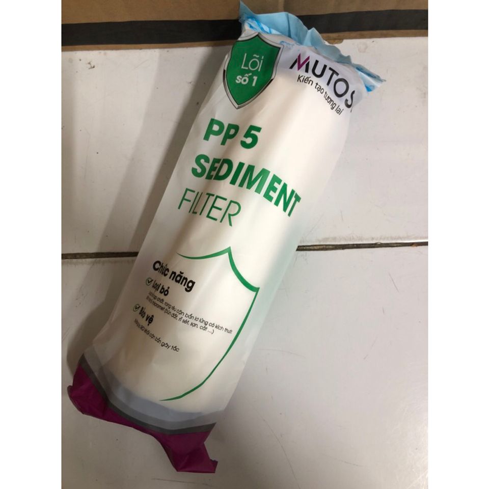 Lõi Lọc Nước Thô MUTOSI Số 1 - PP5 Micron Chính Hãng, Ngăn Chặn Bùn Đất và Tạp Chất Lớn Hơn 5 Micron