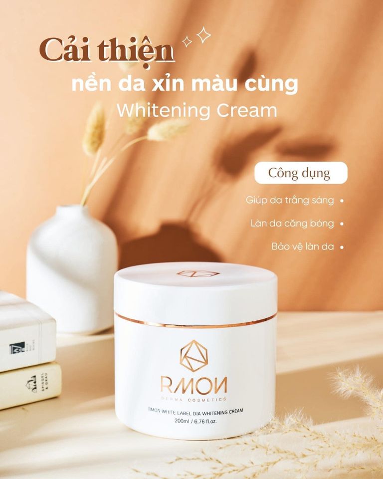 Kem Dưỡng Trắng Da Body Tế Bào Gốc Rmon White Cream 200ml - Làm Sáng Da, Mờ Thâm Nâu, Chất Kem Mượt Mà, Hàn Quốc Chất Lượng Cao