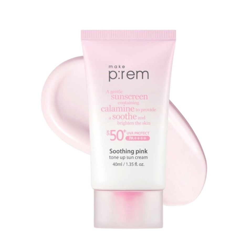 Kem Chống Nắng Nâng Tone Make P:rem Soothing Pink Tone Up SPF 50+ - Dành Cho Da Nhạy Cảm, Kiểm Soát Dầu, Kết Cấu Nhẹ Nhàng, Chính Hãng Mỹ