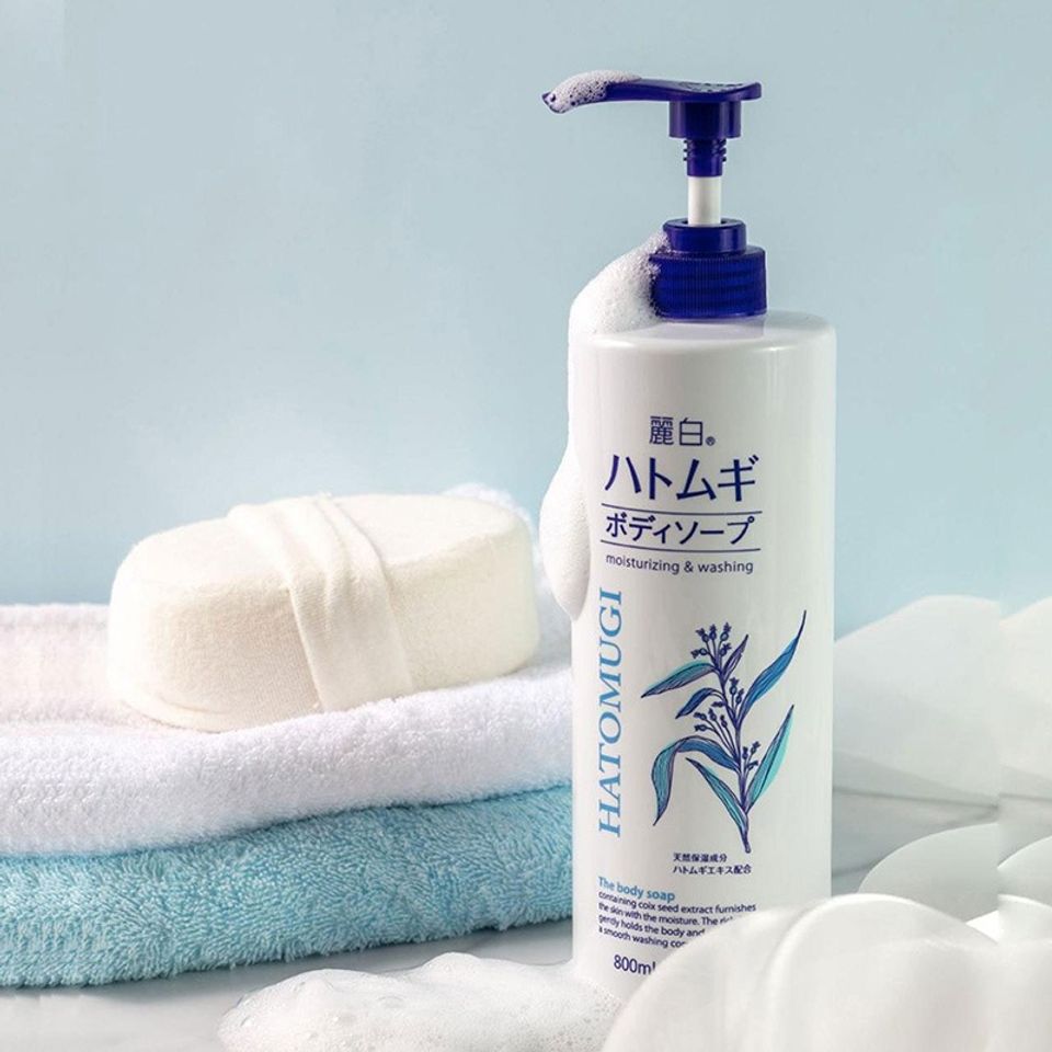 Sữa Tắm Hatomugi Reihaku Kumano 800ml - Dưỡng Ẩm Sáng Da Chiết Xuất Ý Dĩ Từ Nhật Bản, Làm Sạch Dịu Nhẹ, Phù Hợp Mọi Loại Da