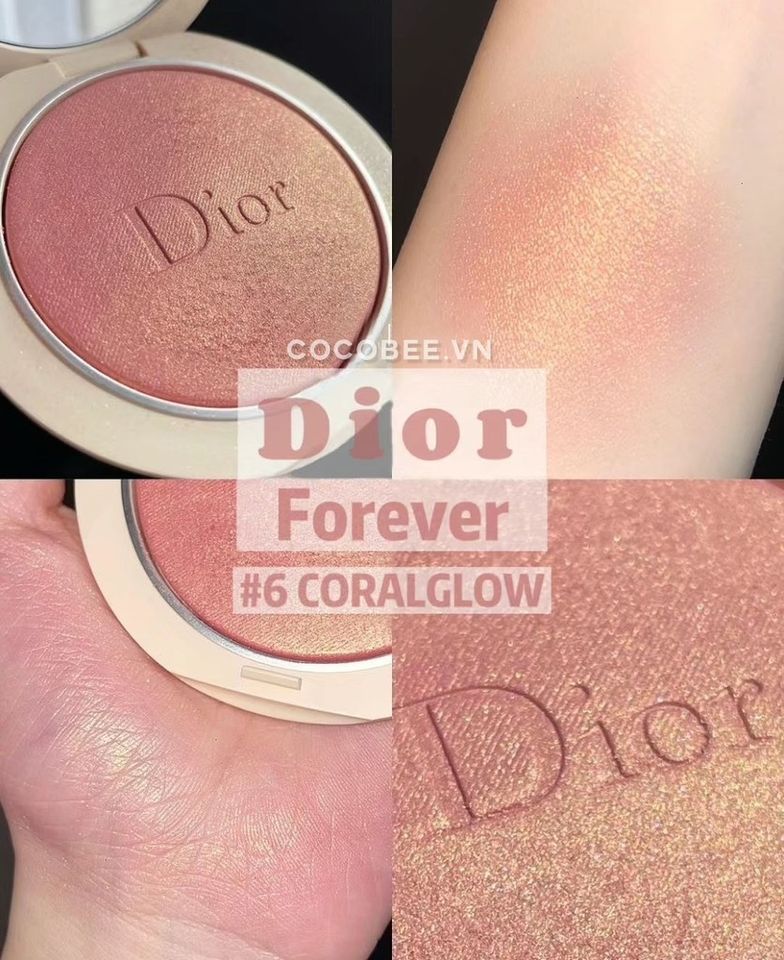 Phấn Highlight Dior Forever Couture Luminizer Màu 06 Coral Glow - Trang Điểm Rạng Rỡ, Đổi Mới Vẻ Đẹp Tự Nhiên, Chính Hãng