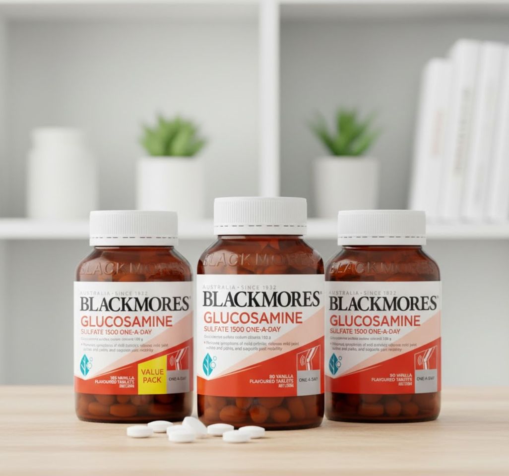 Viên Uống Bổ Xương Khớp Blackmores Glucosamine Sulfate 1500mg One-A-Day - Hỗ Trợ Sức Khỏe Xương Khớp, Hàng Úc, 90 Viên