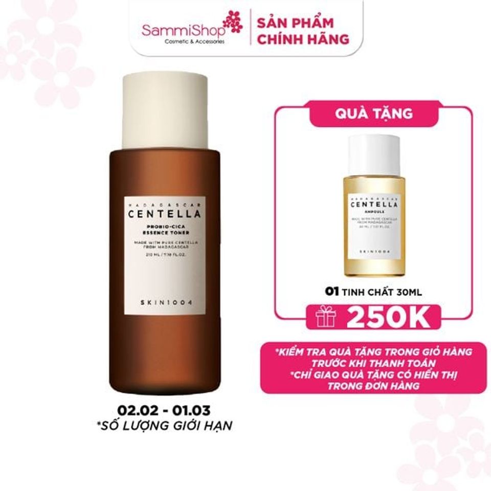 Nước Hoa Hồng Skin1004 Madagascar Centella Probio-Cica Essence Toner 210ml - Cấp ẩm, Chống Viêm, Phục Hồi Da Nhạy Cảm