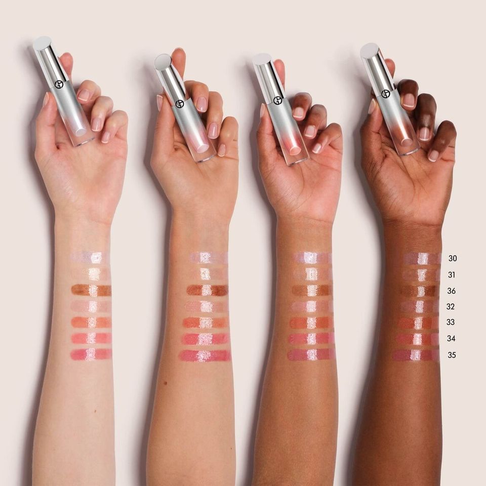 Son ARMANI Prisma Glass Icy Plumper #34 Frozen Candy - Son Dưỡng Môi Sang Trọng, Màu Hồng Tự Nhiên, Chính Hãng