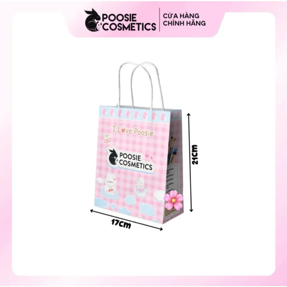 Túi Giấy Đựng Quà Dễ Thương Poosie Cosmetics Có Quai Xách - Túi Kraft ...