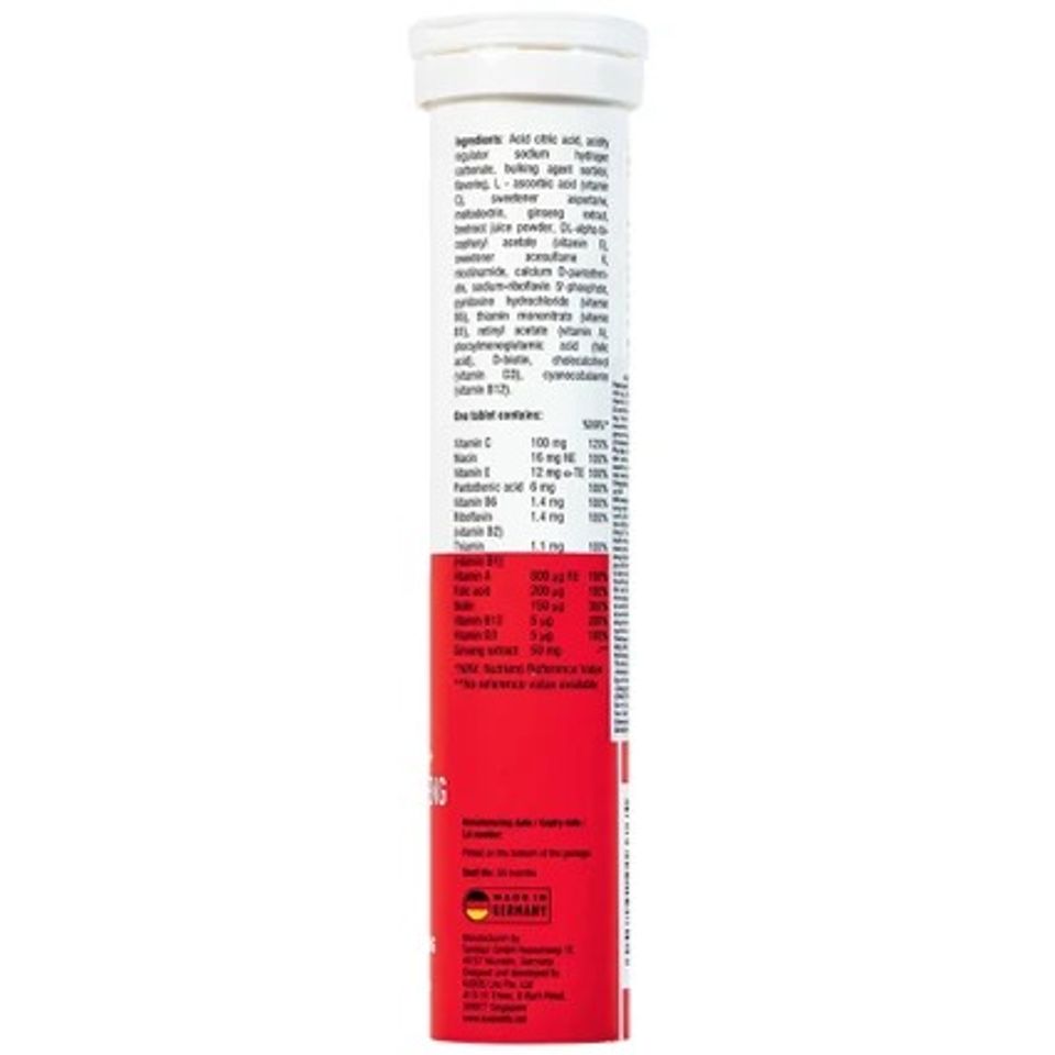 Viên sủi Kudos Daily Vitamins Plus Biotin & Ginseng hương cam - Tăng cường sức khỏe, bổ sung vitamin và năng lượng (20 viên)
