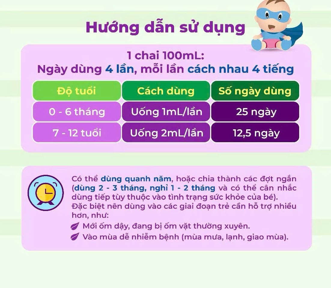 Siro Brauer Hỗ Trợ Tăng Sức Đề Kháng Cho Trẻ Từ 0 Tháng Tuổi, Dạng Dễ Uống, Vitamin và Thảo Mộc Tự Nhiên, 100ml