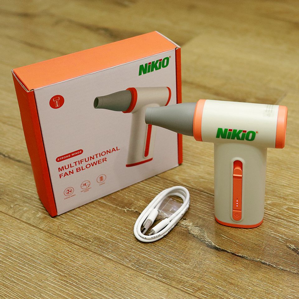 Máy Thổi Bụi Cầm Tay Mini Nikio ST-805B - Động Cơ Không Chổi Than, Pin Sạc 3000mAh, Đa Năng và Tiện Dụng