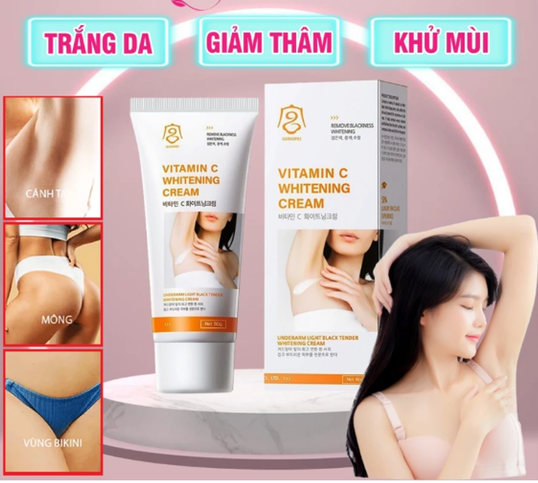 Kem Trắng Nách Gongpei - Kem Giảm Thâm, Khử Mùi Hôi Nách Hàn Quốc Chất lượng, Sáng Da Hiệu Quả 60g