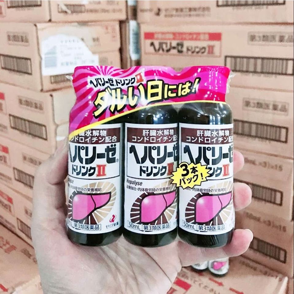 Nước Uống Bổ Gan Hepalyse II Nhật Bản - Hộp 10 Chai 50ml Chăm Sóc Sức Khỏe Gan - Hỗ Trợ Phục Hồi Sau Uống Rượu Bia