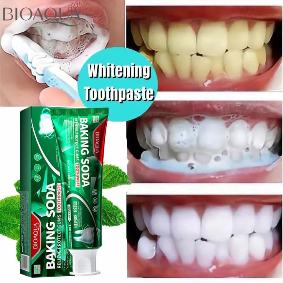 Kem Đánh Răng Baking Soda Toothpaste 100g - Làm Trắng Răng, Loại Bỏ Cao Răng, Hơi Thở Thơm Mát, Chăm Sóc Sức Khỏe Răng Miệng