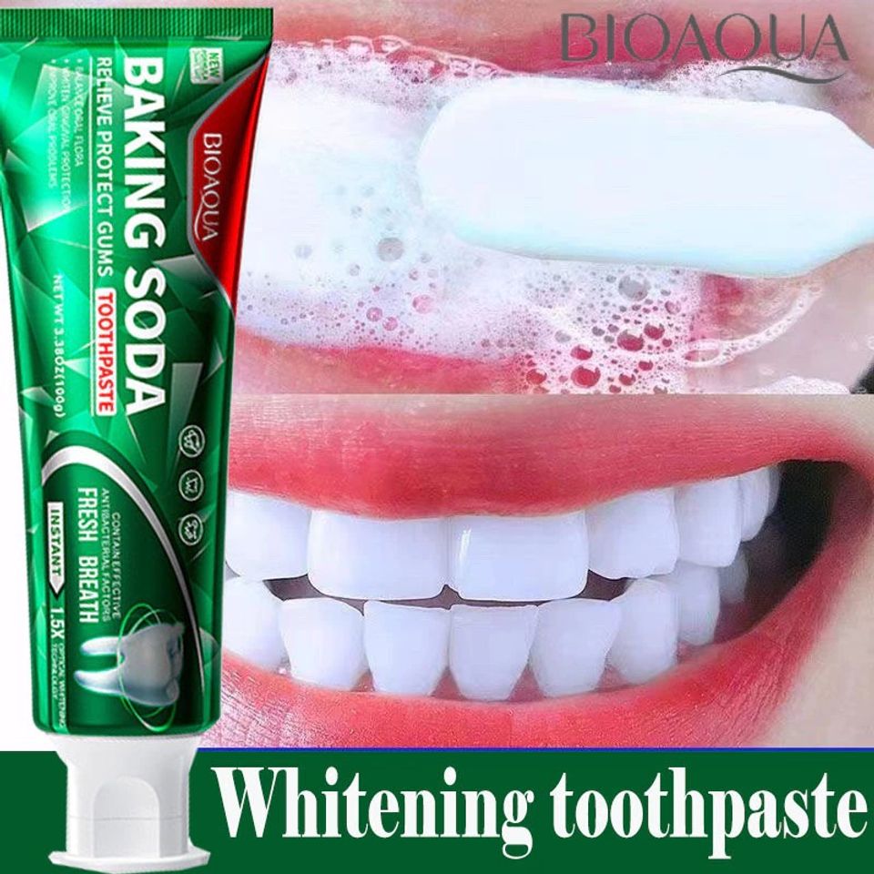 Kem Đánh Răng Baking Soda Toothpaste 100g - Làm Trắng Răng, Loại Bỏ Cao Răng, Hơi Thở Thơm Mát, Chăm Sóc Sức Khỏe Răng Miệng