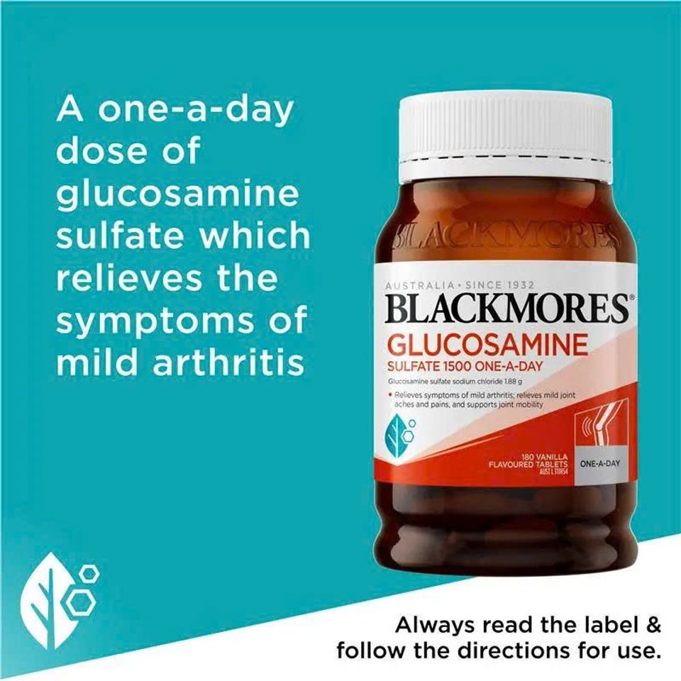 Viên uống hỗ trợ xương khớp Blackmores Glucosamine 1500mg One-A-Day - 180 viên, Giải pháp cho sức khỏe khớp linh hoạt và dẻo dai