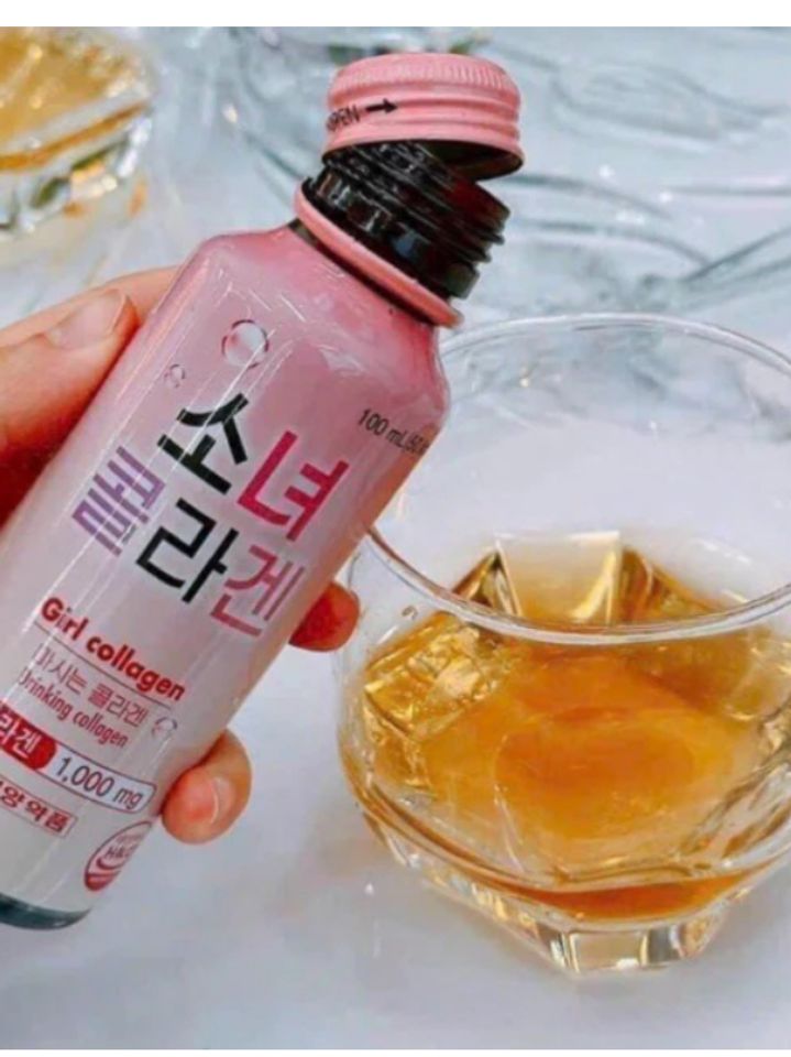 Nước Uống Collagen Girl Collagen Hàn Quốc - Hỗ Trợ Sáng Da, Chống Lão Hóa, Giảm Nhăn, Hộp 10 Chai 100ml