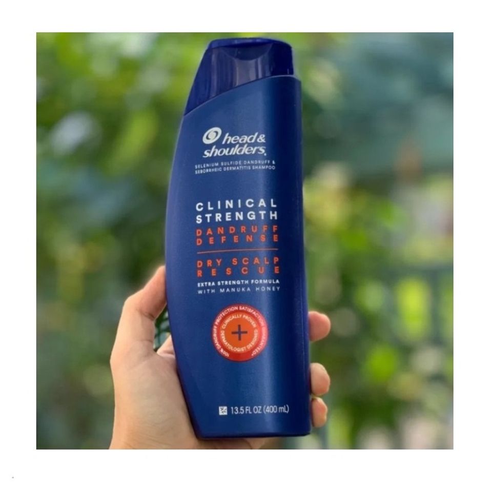 Dầu Gội Head & Shoulders Clinical Strength 400ml - Giảm Gàu, Kiểm Soát Dầu, Chiết Xuất Cam Chanh Sảng Khoái cho Tóc Khỏe Mạnh