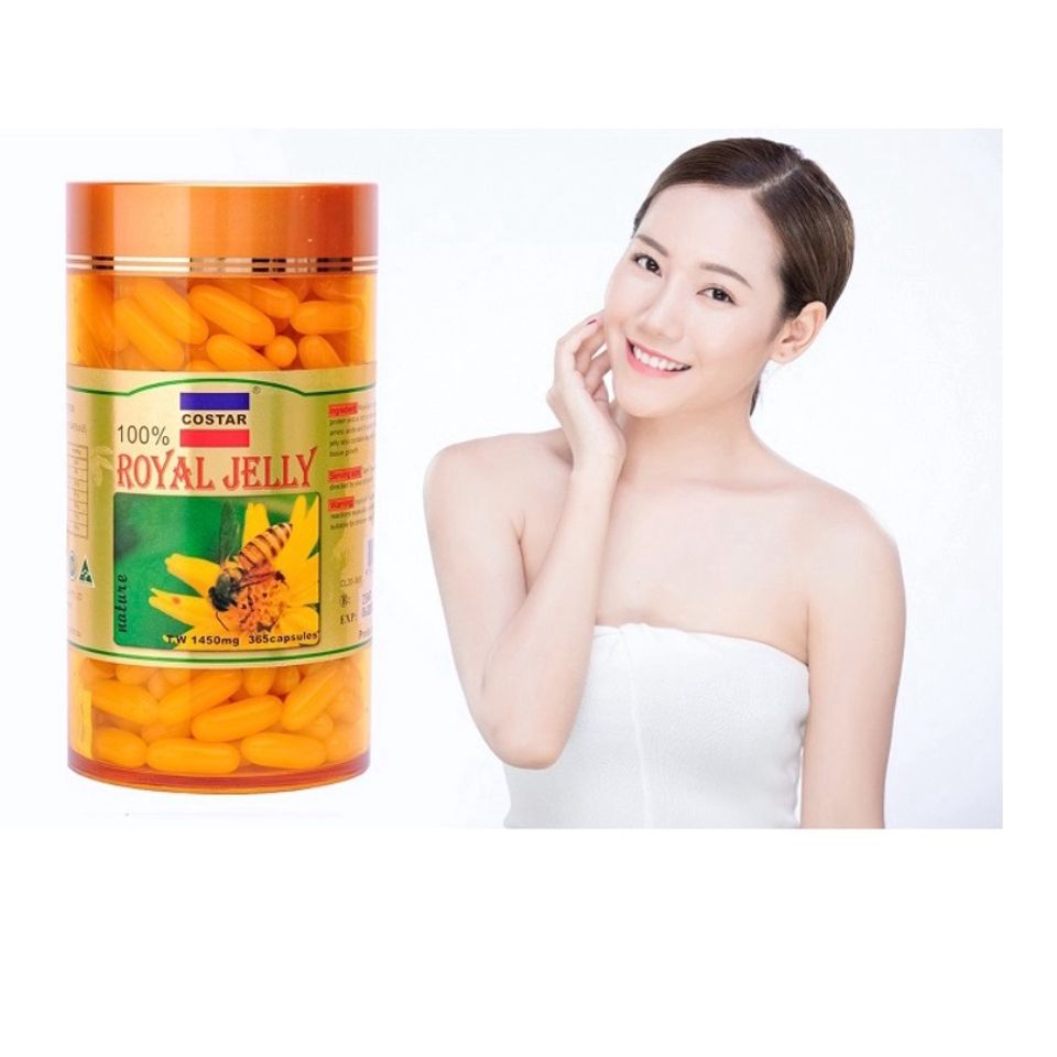 Viên Uống Sữa Ong Chúa Costar Royal Jelly 1450mg 365 Viên - Hỗ Trợ Làm Đẹp Da, Tăng Cường Sức Khỏe, Chống Lão Hóa