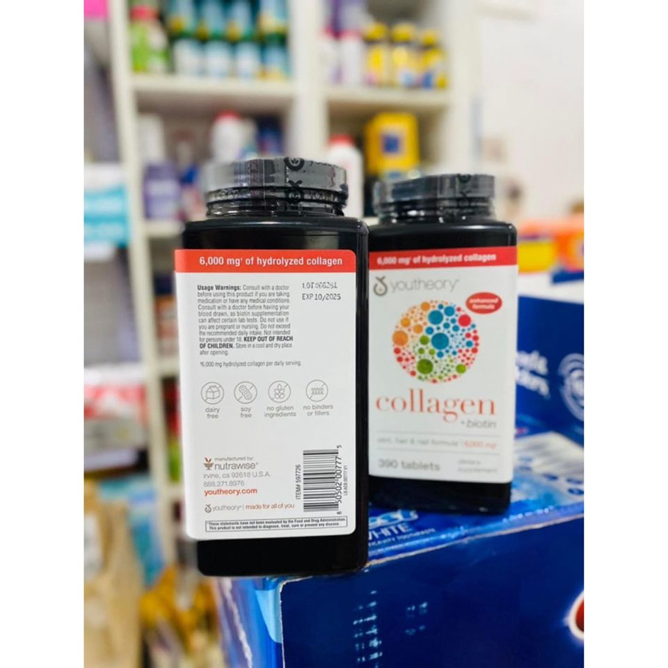 Collagen 390 viên collagen Youtheory Advanced Type 1,2&3