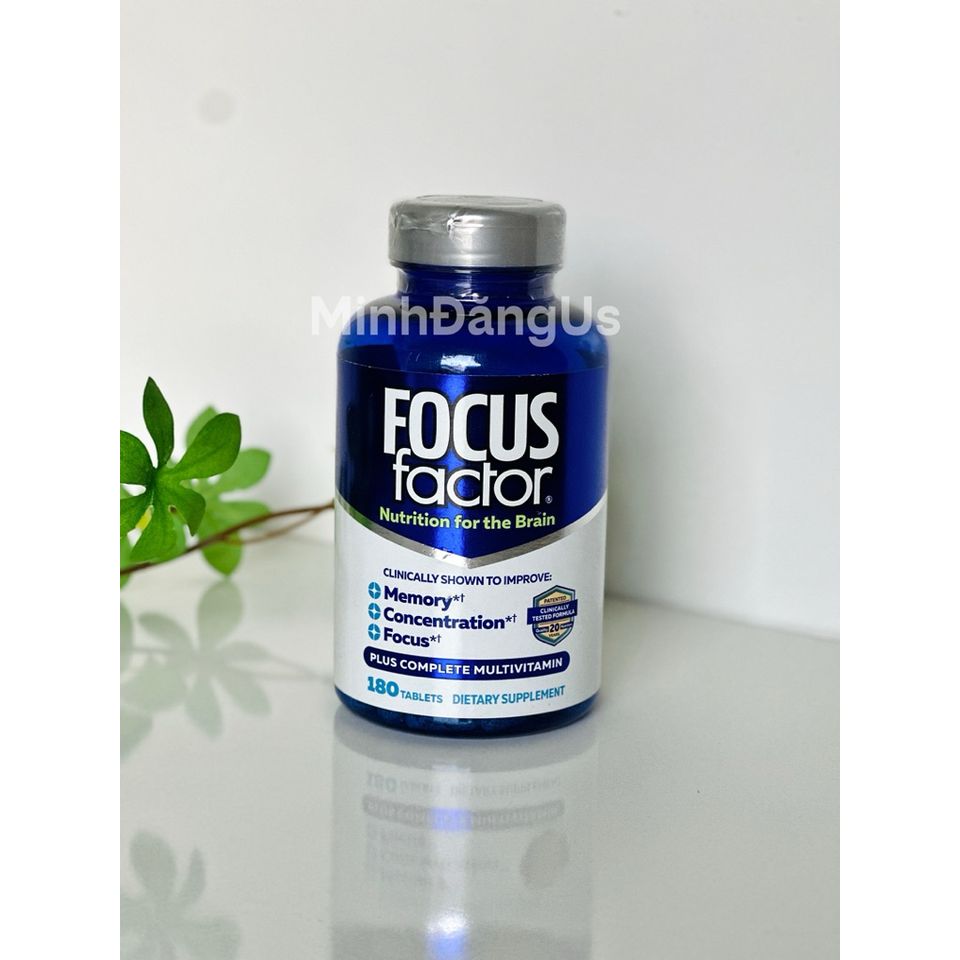 Viên Uống Bổ Não FOCUS Factor - Tăng Cường Trí Nhớ và Tập Trung - 180 Viên - Xuất Xứ Mỹ