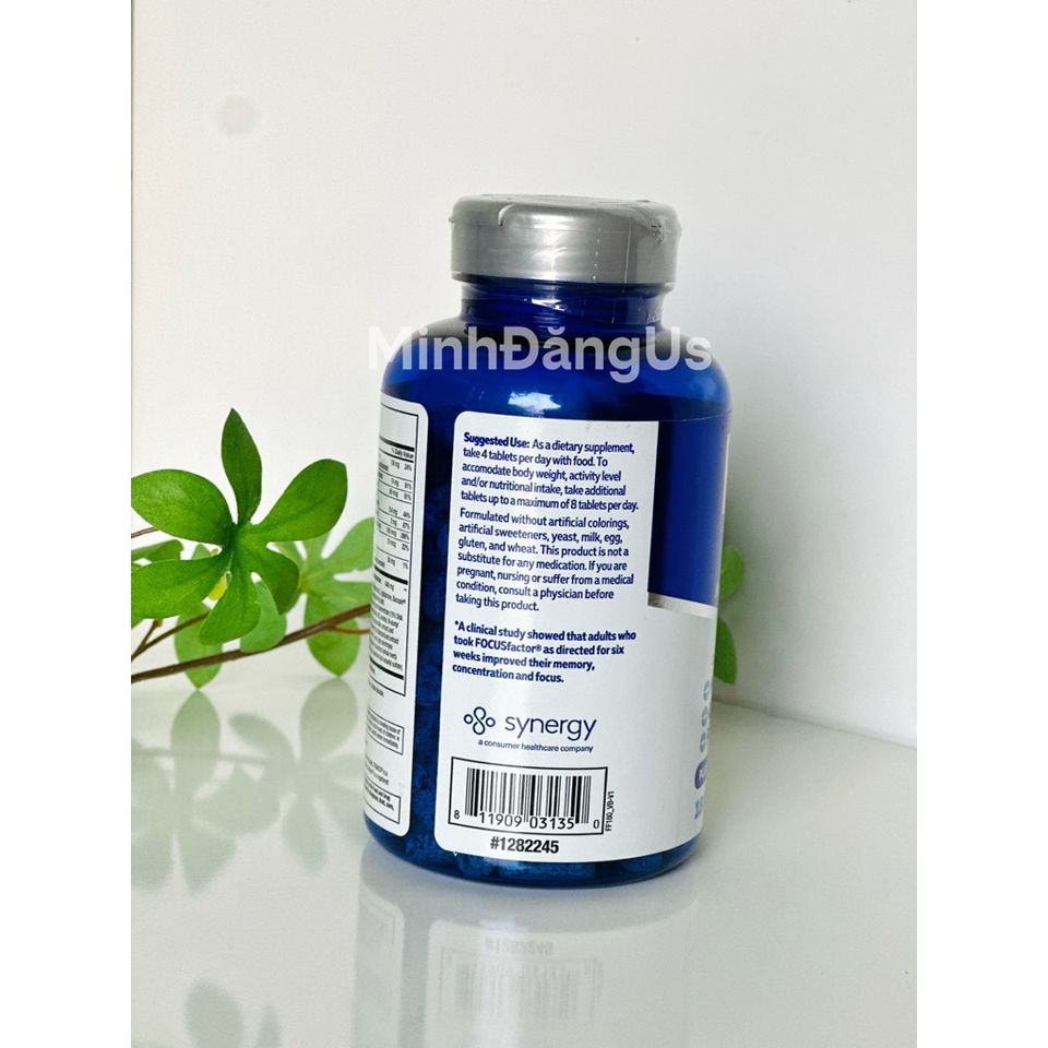 Viên Uống Bổ Não FOCUS Factor - Tăng Cường Trí Nhớ và Tập Trung - 180 Viên - Xuất Xứ Mỹ