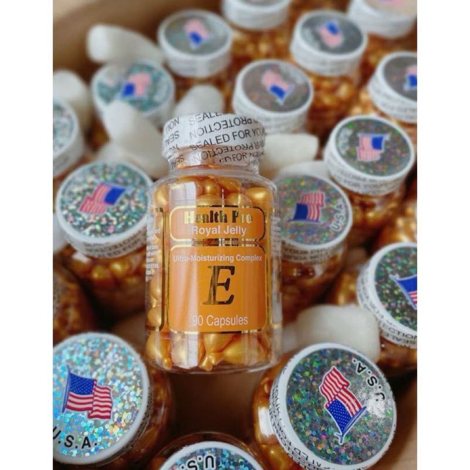 Tinh Chất Dưỡng Mặt Vitamin E Health Pro - Viên Nang Dưỡng Da 90 Viên, Giúp Cung Cấp Độ Ẩm và Làm Sáng Da
