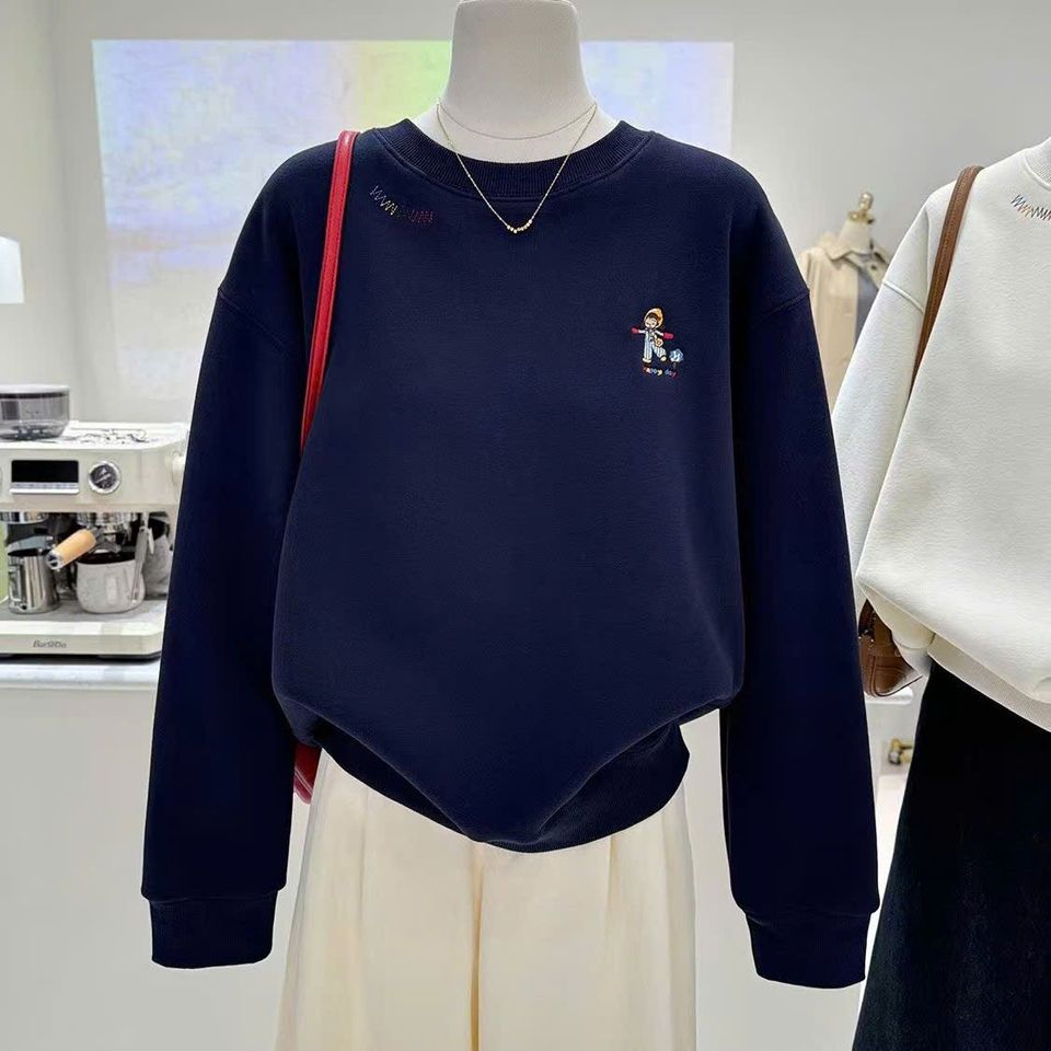 Áo Hoodie Nỉ Lót Lông Wego - Size XL Màu Trắng và Xanh Naui - Thời Trang Nữ Mùa Đông Thoải Mái Hàng Ngày