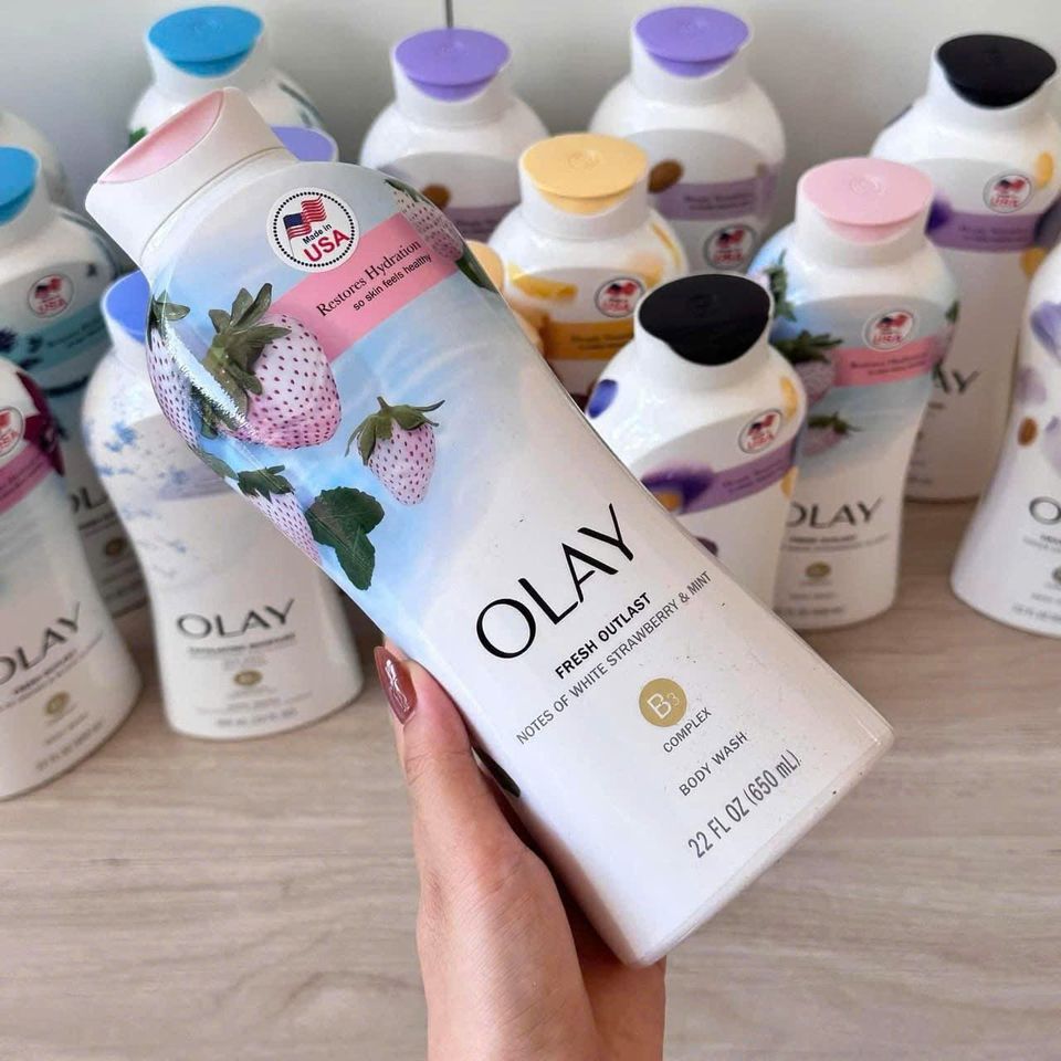 Sữa Tắm Olay Ultra Moisture 650ml - Dưỡng Ẩm Mềm Da, Sản Phẩm Mới Cho Làn Da Mịn Màng