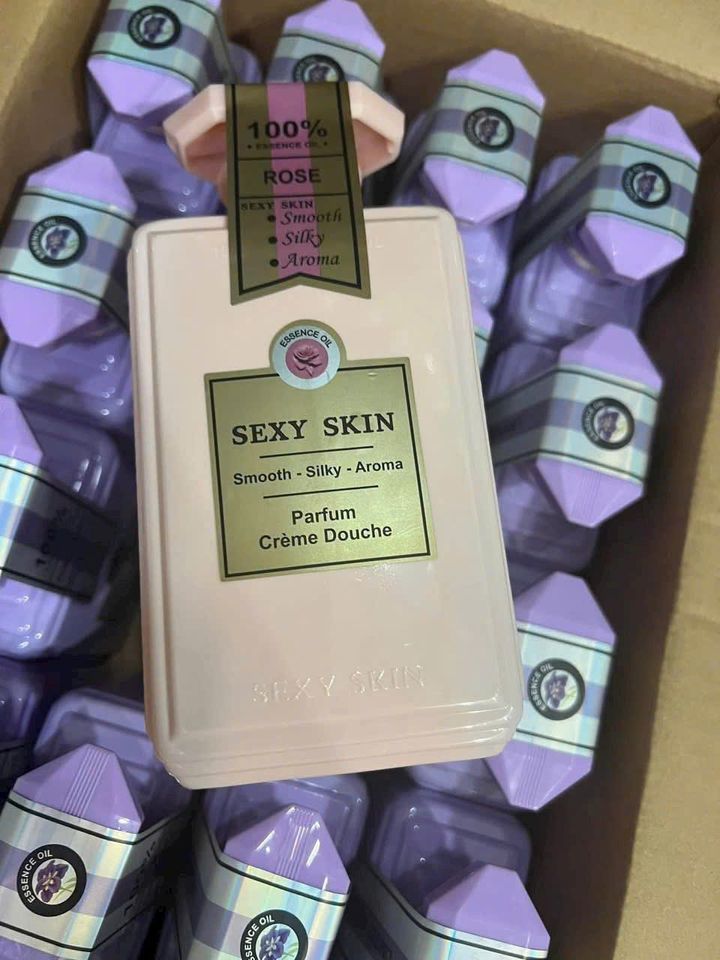 Sữa Tắm Nước Hoa Sexy Skin Rose 600ml - Hương Hoa Hồng Thơm Mát, Giúp Làn Da Mềm Mượt và Quyến Rũ