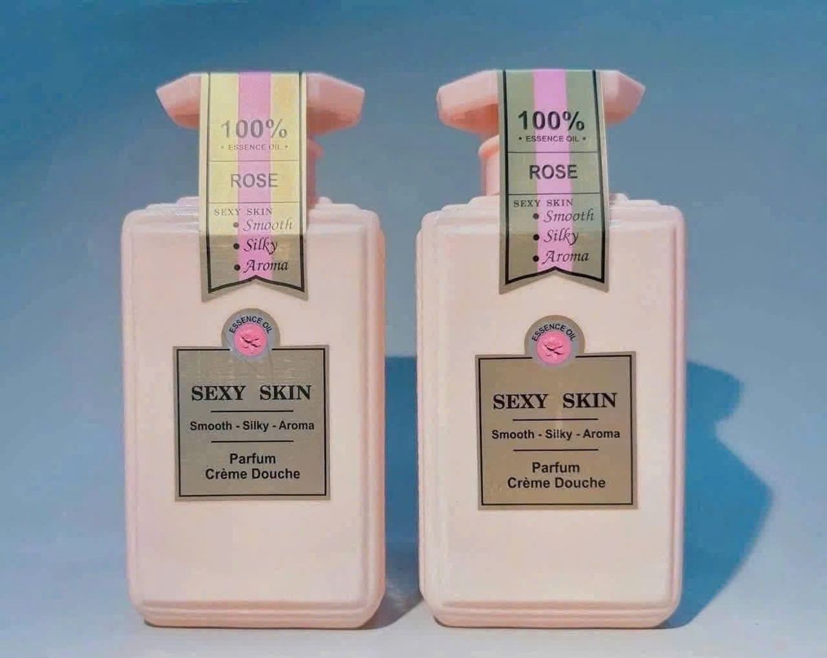 Sữa Tắm Nước Hoa Sexy Skin Rose 600ml - Hương Hoa Hồng Thơm Mát, Giúp Làn Da Mềm Mượt và Quyến Rũ
