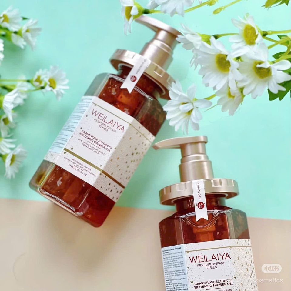 Sữa Tắm Trắng Da Weilaiya Tủy Mật Hoa Hồng 450ml - Dưỡng Ẩm, Làm Sáng Da, Chăm Sóc Da Toàn Thân