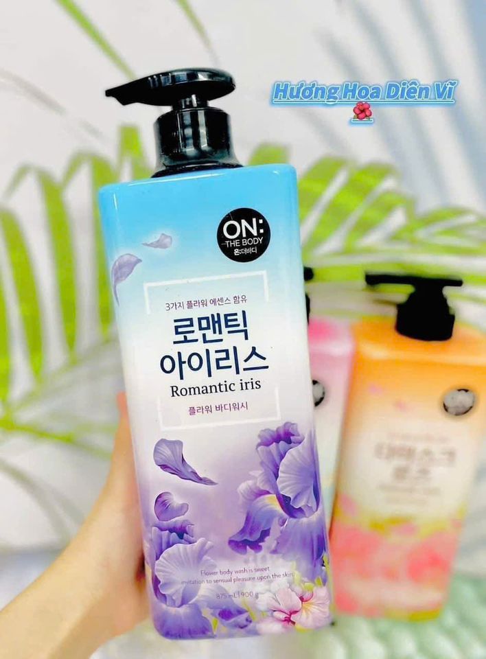 Sữa Tắm On The Body Dưỡng Ẩm Hoa Diên Vĩ 900g - Mềm Mịn, Thơm Dịu, Giúp Da Khỏe Mạnh