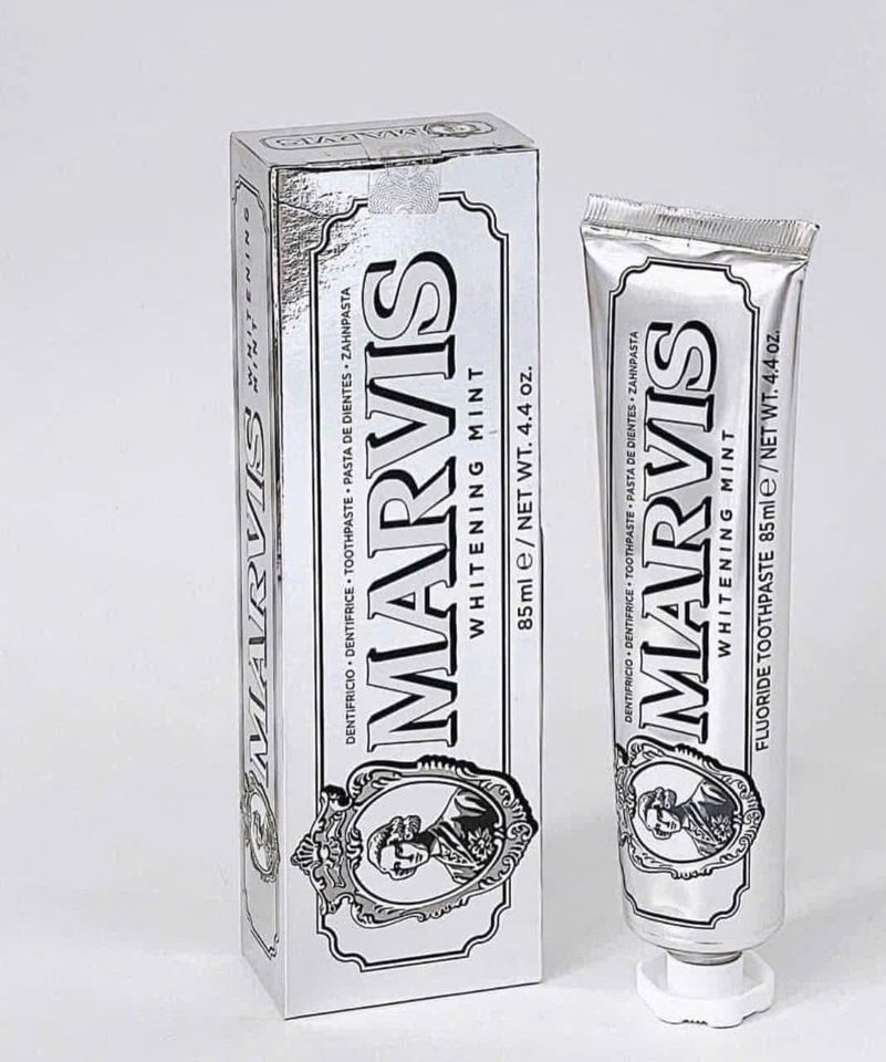Kem Đánh Răng Marvis Whitening Mint 85ml - Trắng Sáng Răng, Hương Bạc Hà Tươi Mát - Sản Phẩm Chăm Sóc Răng Miệng Cao Cấp