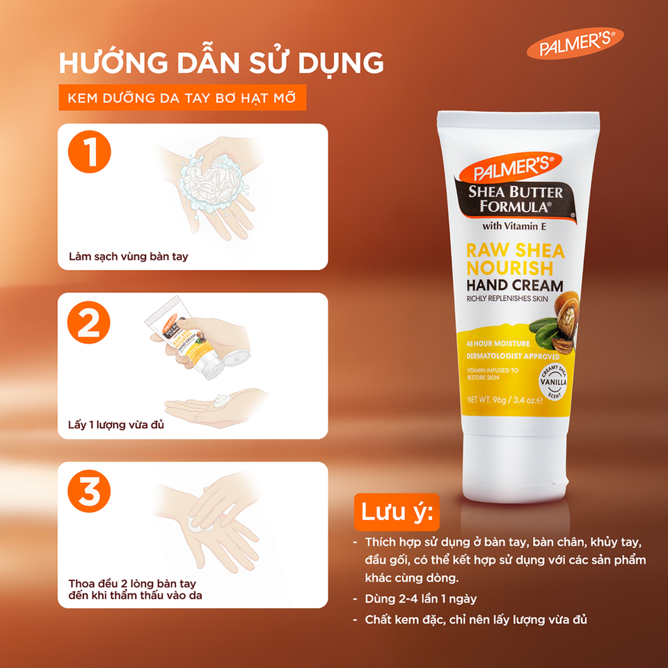 Kem dưỡng ẩm da tay hỗ trợ chống nhăn da hương Bơ Hạt Mỡ Palmer's 60g