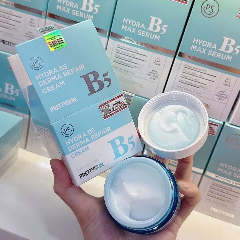 (Cao cấp) Kem Dưỡng Ẩm Pretty Skin Hydra B5 Derma Repair 52ml - Dưỡng Trắng Nhẹ, Phục Hồi Da Mặt Chính hãng