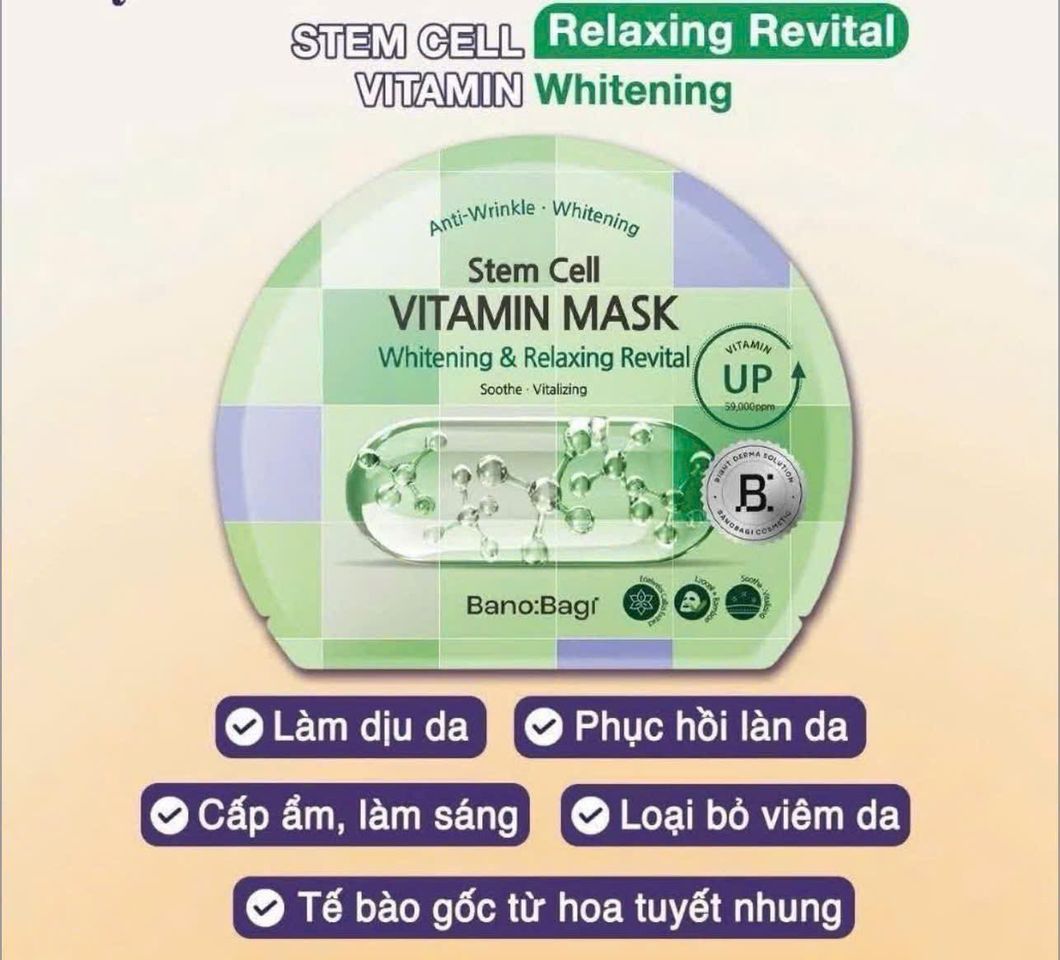 Set 10 Mặt Nạ Banobagi Thư Giãn & Làm Dịu Da Xanh Lá - Giảm Kích Ứng, Dưỡng Ẩm Chất Lượng 