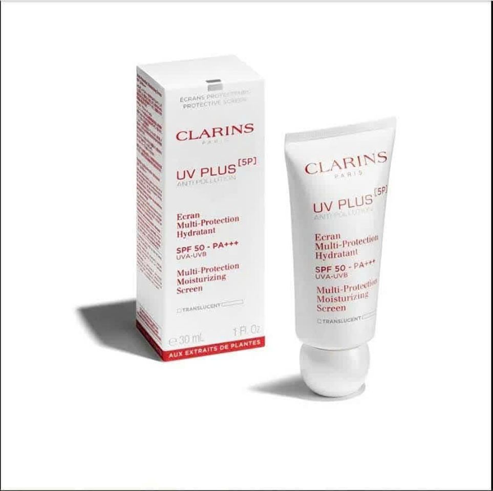 Kem chống nắng Clarins UV Plus Translucent SPF50 30ml - Bảo vệ da toàn diện, dưỡng ẩm chống nắng hiệu quả cho mọi loại da