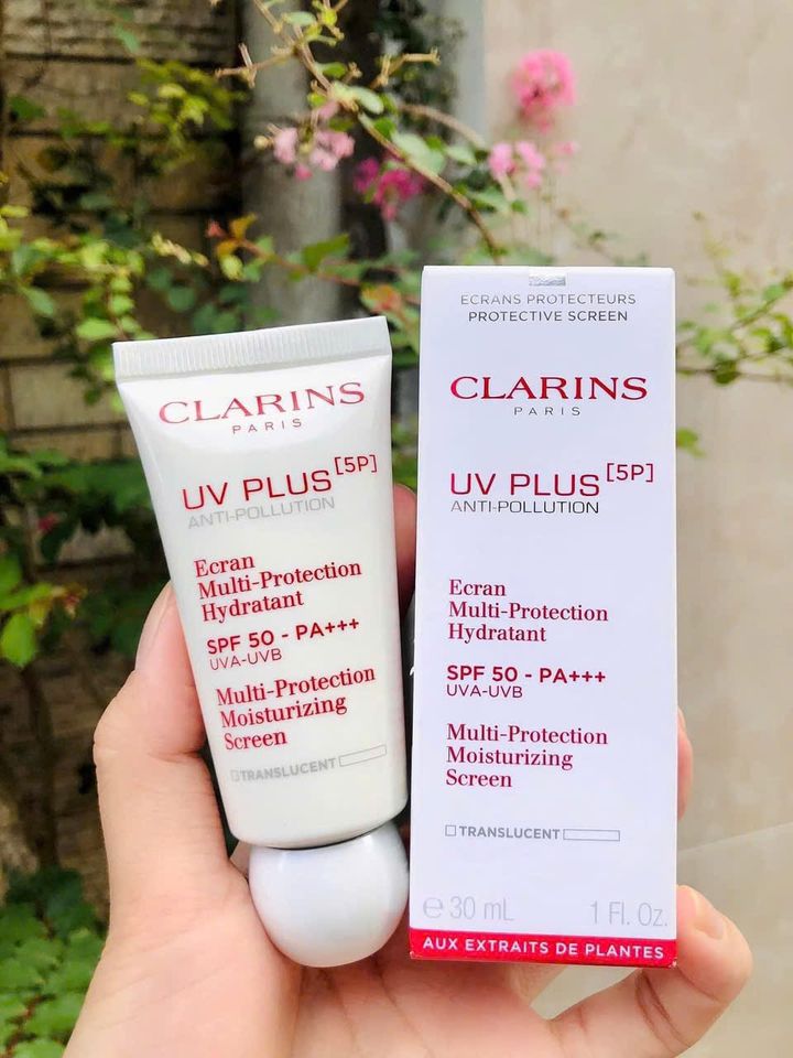 Kem chống nắng Clarins UV Plus Translucent SPF50 30ml - Bảo vệ da toàn diện, dưỡng ẩm chống nắng hiệu quả cho mọi loại da