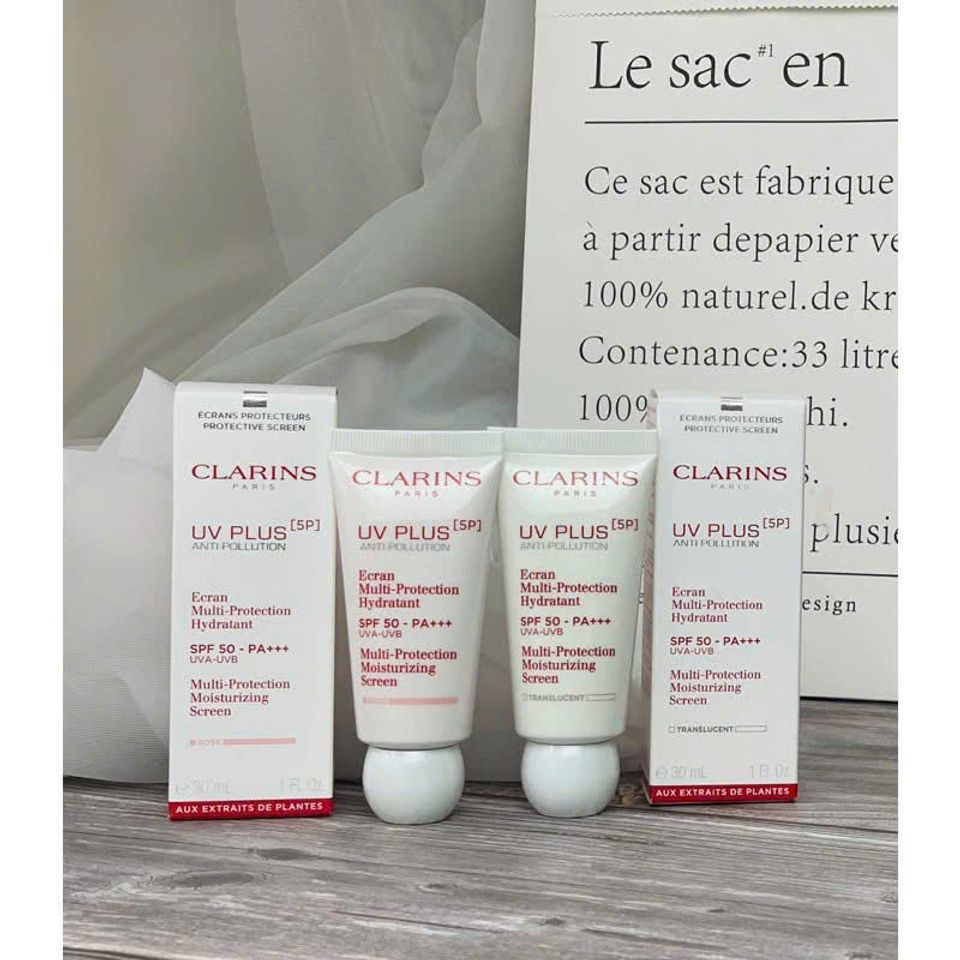 Kem chống nắng Clarins UV Plus Translucent SPF50 30ml - Bảo vệ da toàn diện, dưỡng ẩm chống nắng hiệu quả cho mọi loại da