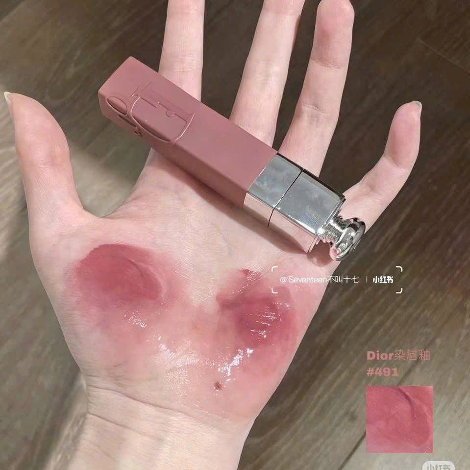 Son Dior Addict Lip Tint 491 Natural Rosewood - Son Lì Nhẹ, Bền Màu, Không Vỏ Hộp, Phù Hợp Mọi Dịp