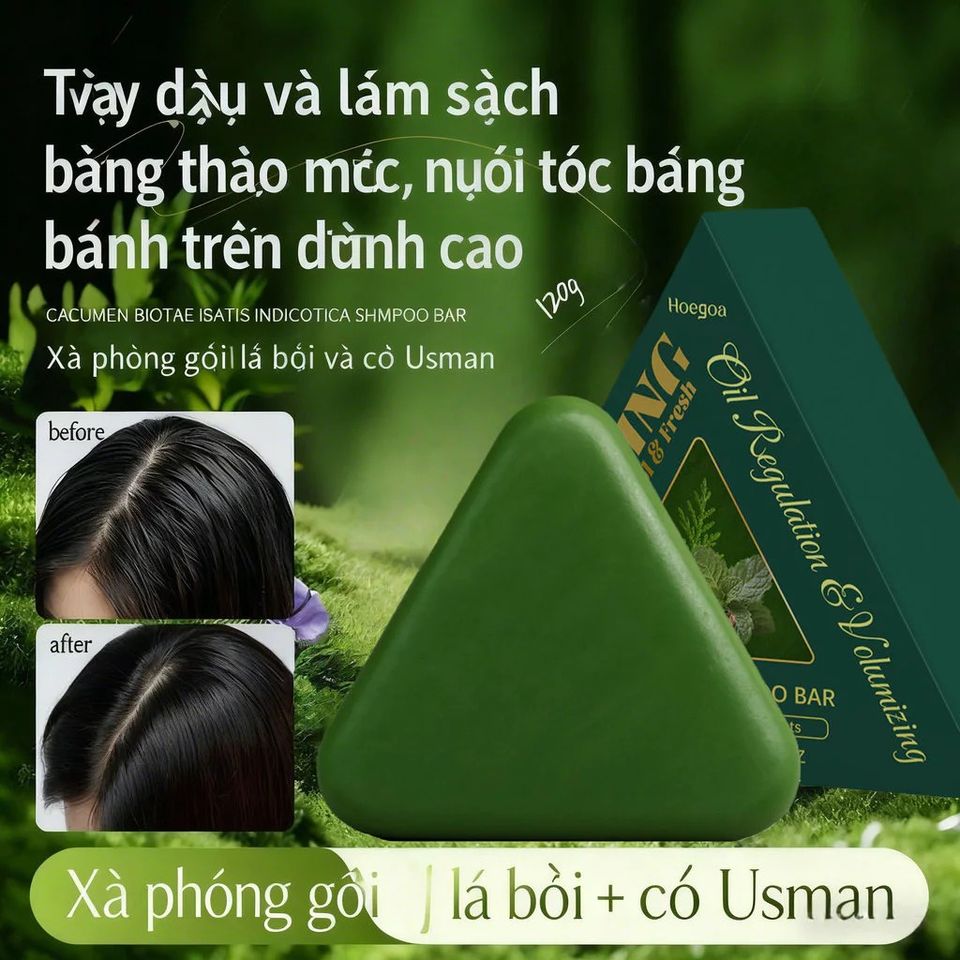 Xà phòng gội đầu thảo mộc Usmam Nuôi dưỡng da đầu làm tóc bóng mượt, làm sạch nuôi dưỡng chân tóc, giúp tóc mềm mượt