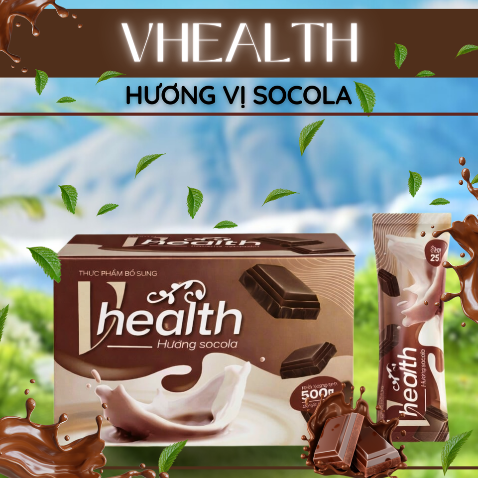 Vhealth Socola – Thức Uống Dinh Dưỡng Hộp 20 Gói Tiện Lợi