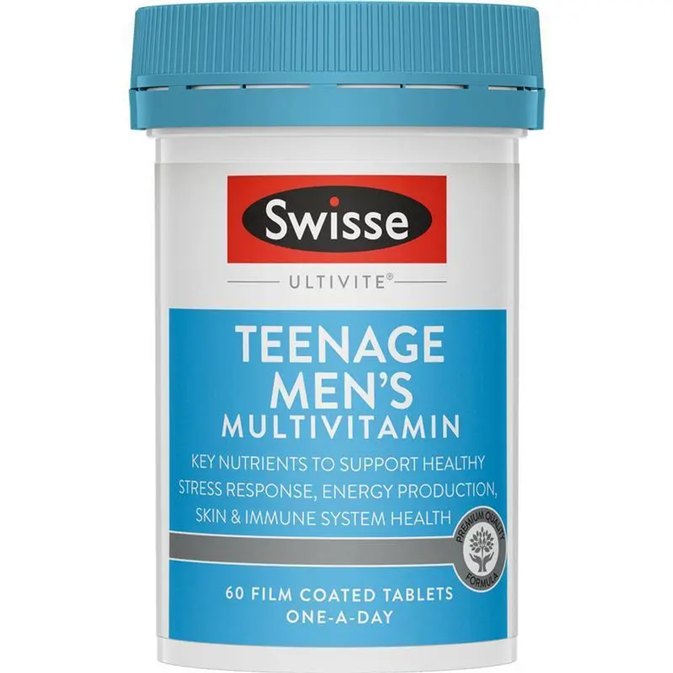 Vitamin Tổng Hợp Cho Nam Giới Swisse Teenage Ultivite - 60 Viên Hỗ Trợ Năng Lượng và Dinh Dưỡng Hàng Ngày 625128