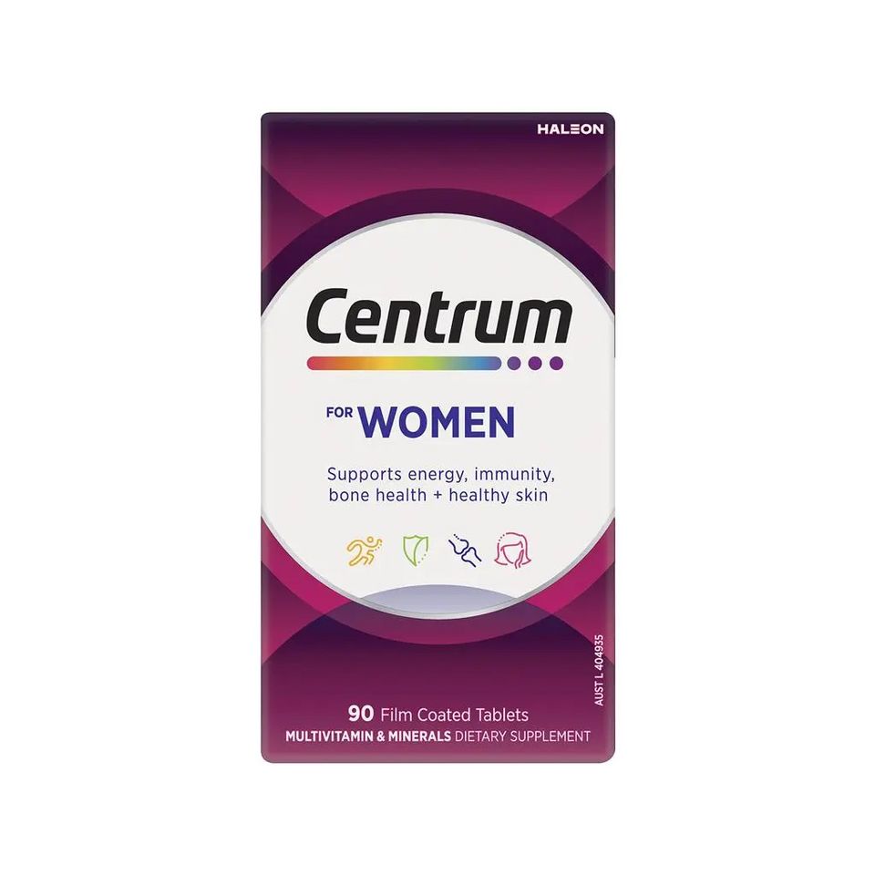 Vitamin Tổng Hợp Centrum cho Phụ Nữ 90 Viên - Hỗ Trợ Sức Khỏe, Làm Đẹp Tóc, Da, Móng - Vitamin Úc Chính Hãng 625130