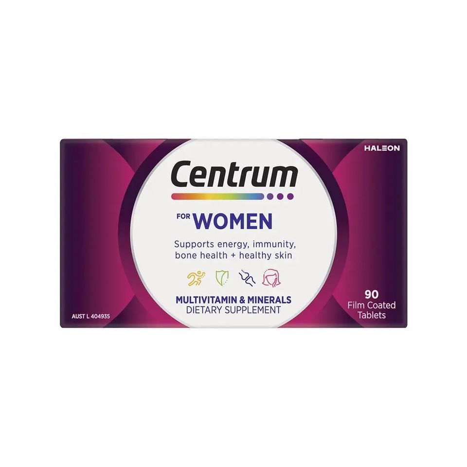 Vitamin Tổng Hợp Centrum cho Phụ Nữ 90 Viên - Hỗ Trợ Sức Khỏe, Làm Đẹp Tóc, Da, Móng - Vitamin Úc Chính Hãng 625130