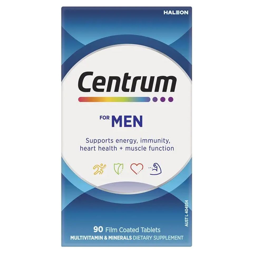 Viên uống vitamin tổng hợp Centrum For Men 90 viên - Bổ sung dinh dưỡng cần thiết cho sức khỏe nam giới, tăng cường sức đề kháng hiệu quả 625921