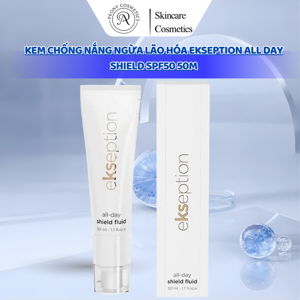 Kem Chống Nắng Ngừa Lão Hóa Ekseption All Day Shield SPF50 50ml - Bảo Vệ Da Khô, Dưỡng Ẩm, Chống Tia UV, Sản Phẩm Nhập Khẩu Từ Tây Ban Nha