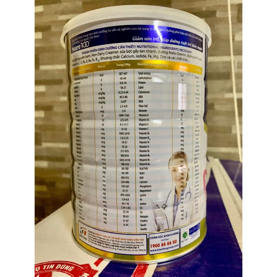 (Chính hãng) Sữa Sure 100 Optimom Kids Sữa dành cho Trẻ từ 0 - 12 tháng - H/900g