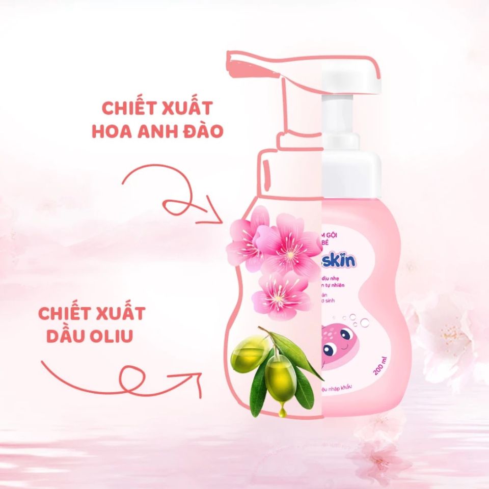 Sữa tắm gội cho bé Kutieskin ngừa rôm sảy, mẩn ngứa, duy trì độ ẩm tự nhiên làn da bé - Chai 200ml